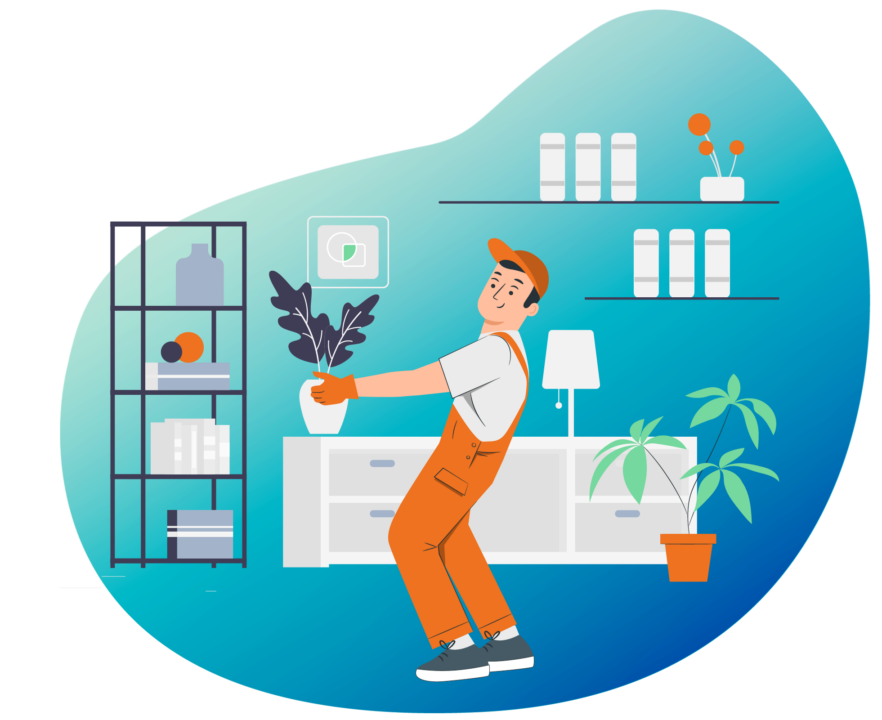 Haushaltsauflösung - Haushaltsauflöser räumt ein Zimmer